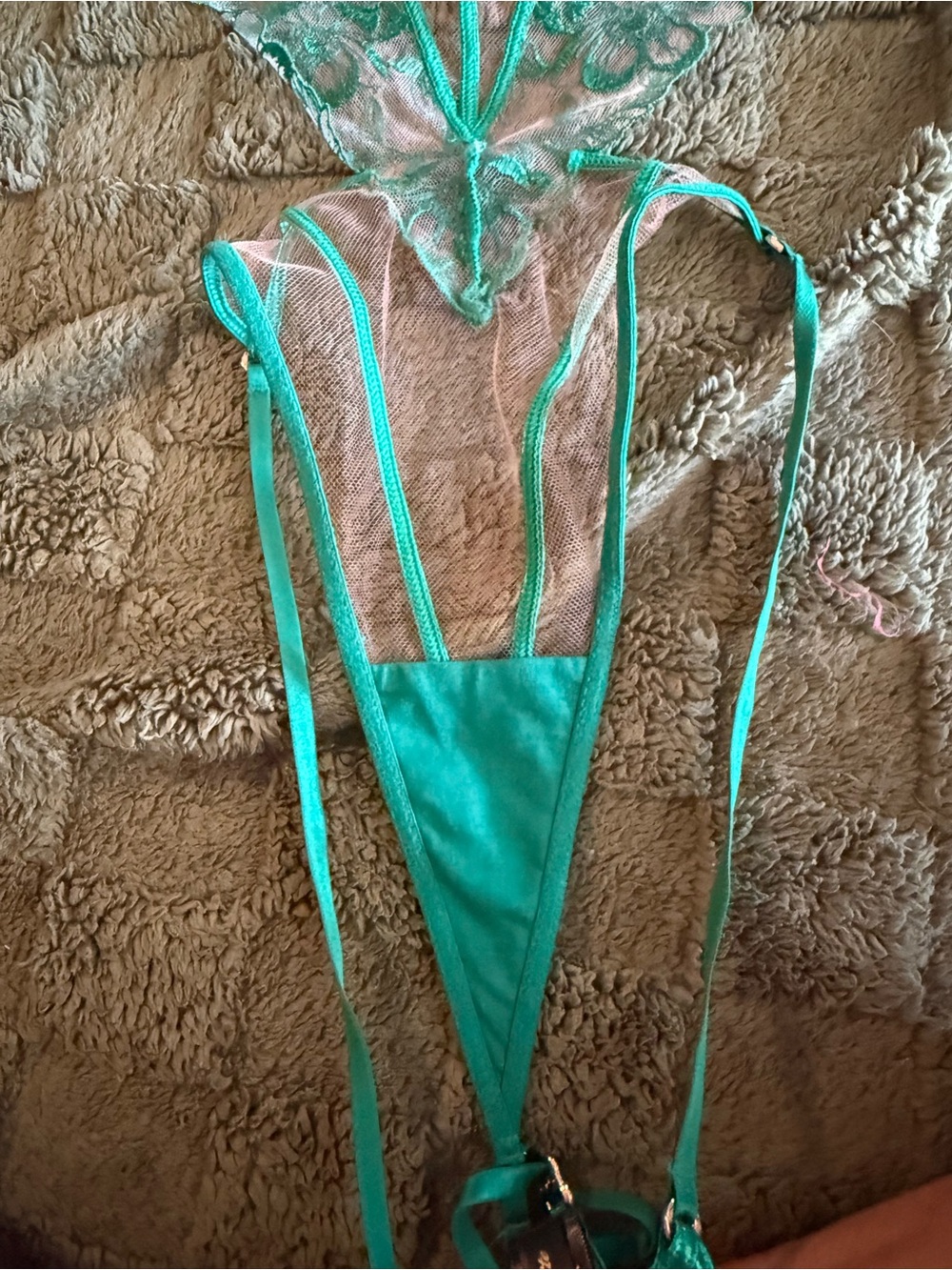 NWT Honey Birdette Willow Emerald Green Bodysuit Large - Picture 5 of 5